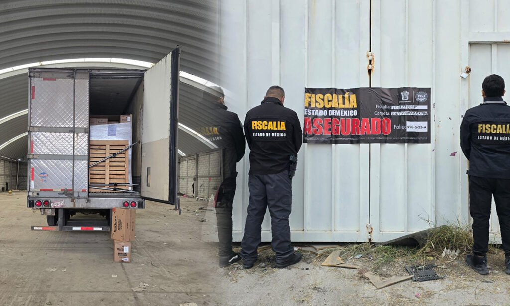 Aseguran bodega con mercancía robada en Huehuetoca