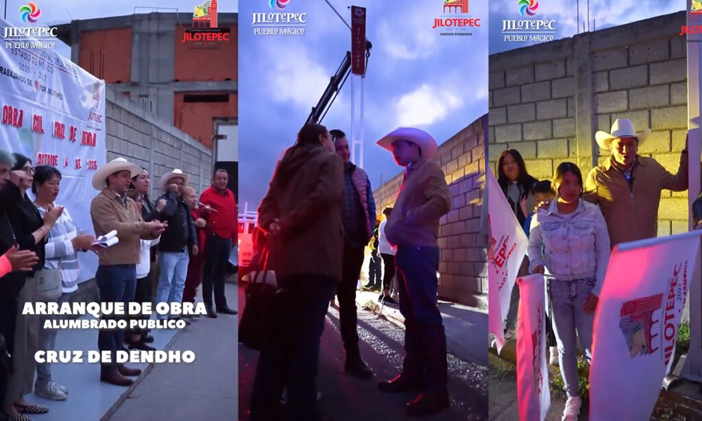 Jilotepec avanza con alumbrado público en la calle Virrey de Mendoza