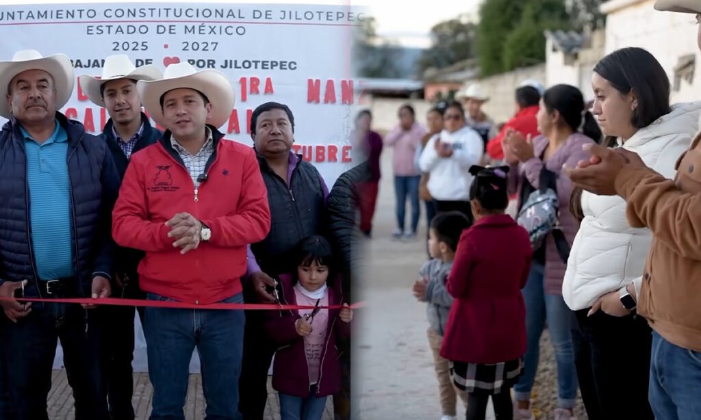 Rehabilita Jilotepec camino principal en Calpulalpan con pavimentación