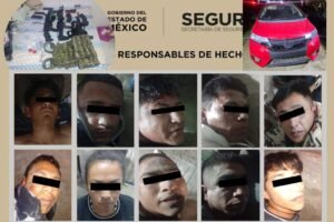 Caen 10 delincuentes en casa de Toluca, tras balacera banda ladrona de autos en toluca