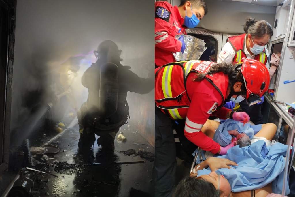 incendio y parto en toluca