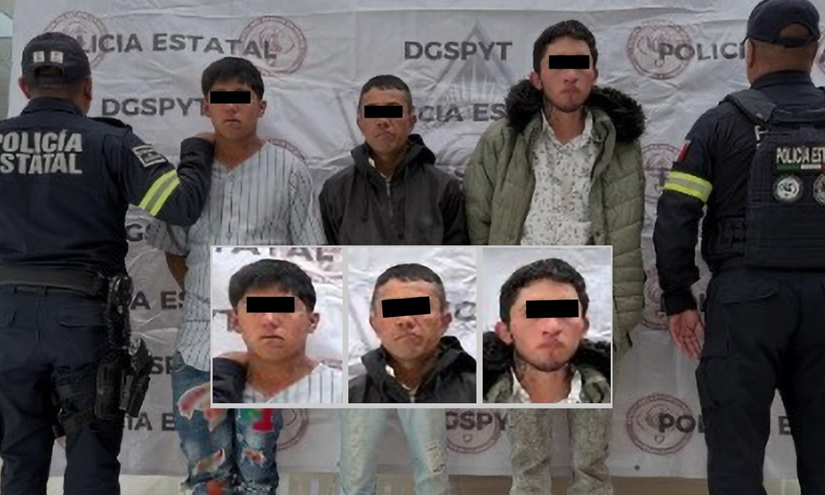 Caen tres presuntos ladrones de casa habitación en Edomex
