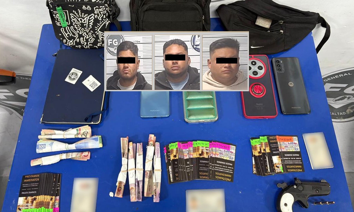 Detienen a cuatro por extorsión en San Mateo Atenco