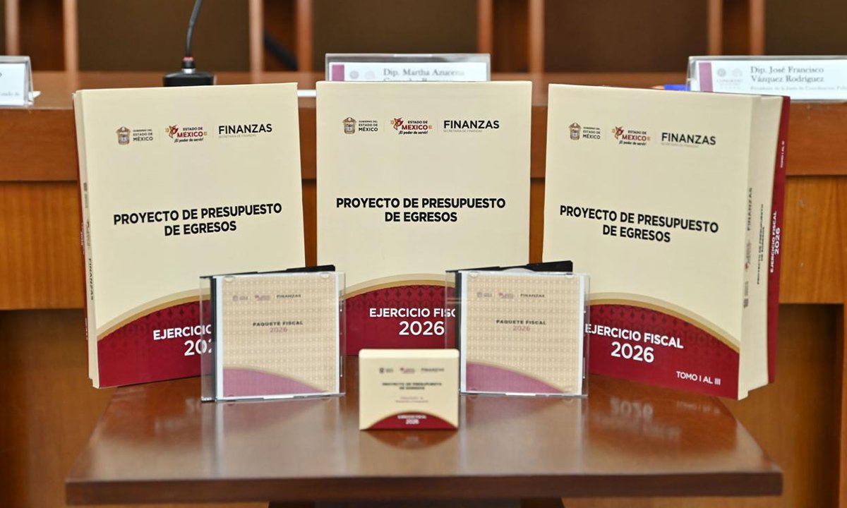 Congreso Edomex aprueba presupuesto 2026 sin deuda nueva