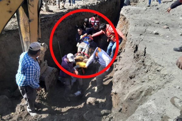 Derrumbe en obra de GEO Villas deja un herido, en Almoloya de Juárez