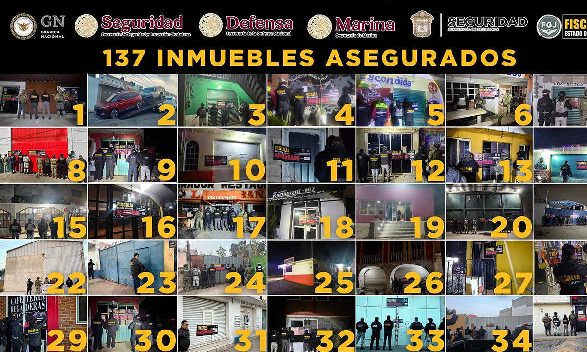 Operación “Senda” desmantela bandas de robo en 46 municipios del Edoméx