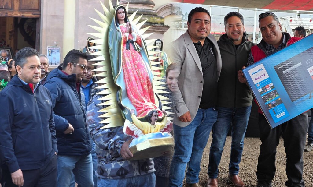 Omar Sánchez reconoce a Servicios Públicos de Calimaya en honor a la Virgen