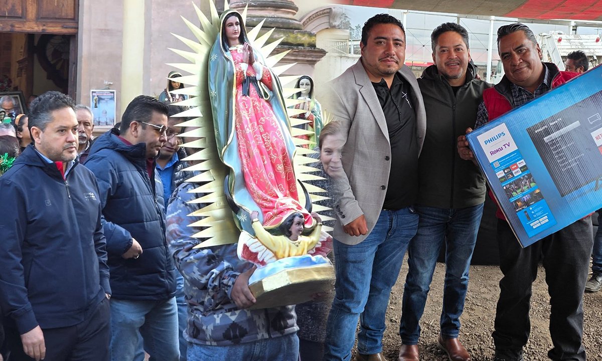 Omar Sánchez reconoce a Servicios Públicos de Calimaya en honor a la Virgen