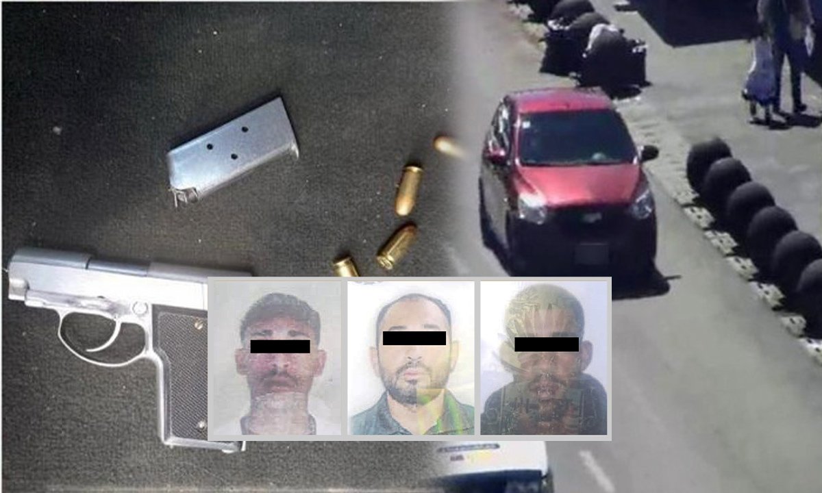 Cazados en Atlacomulco: tres hombres armados tras robar a cuentahabientes