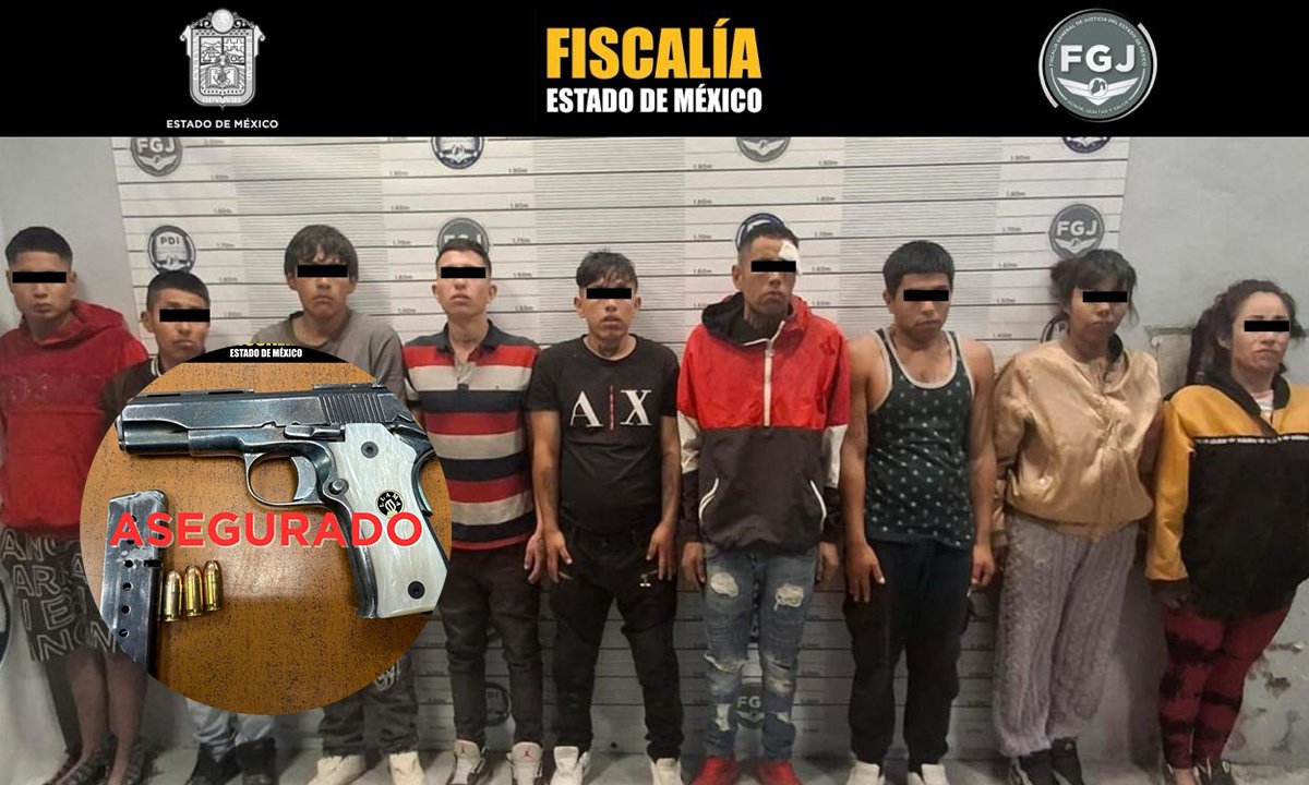 Extorsión armada termina nueve arrestos en Tezoyuca