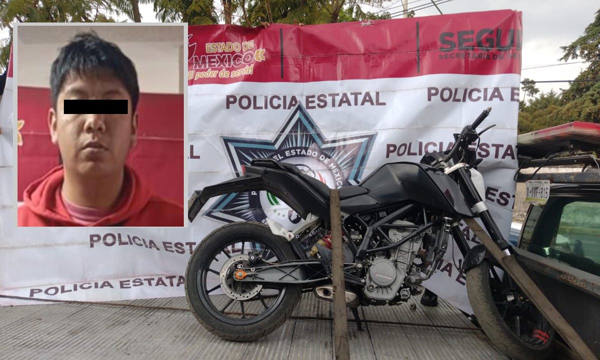 Operativo Argos frena huida de motociclista con reporte de robo en Toluca