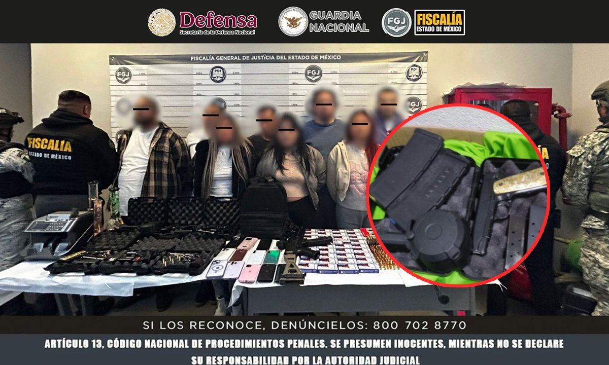 VIDEO - Cateo en Tecámac destapa guarida criminal con arsenal y drogas