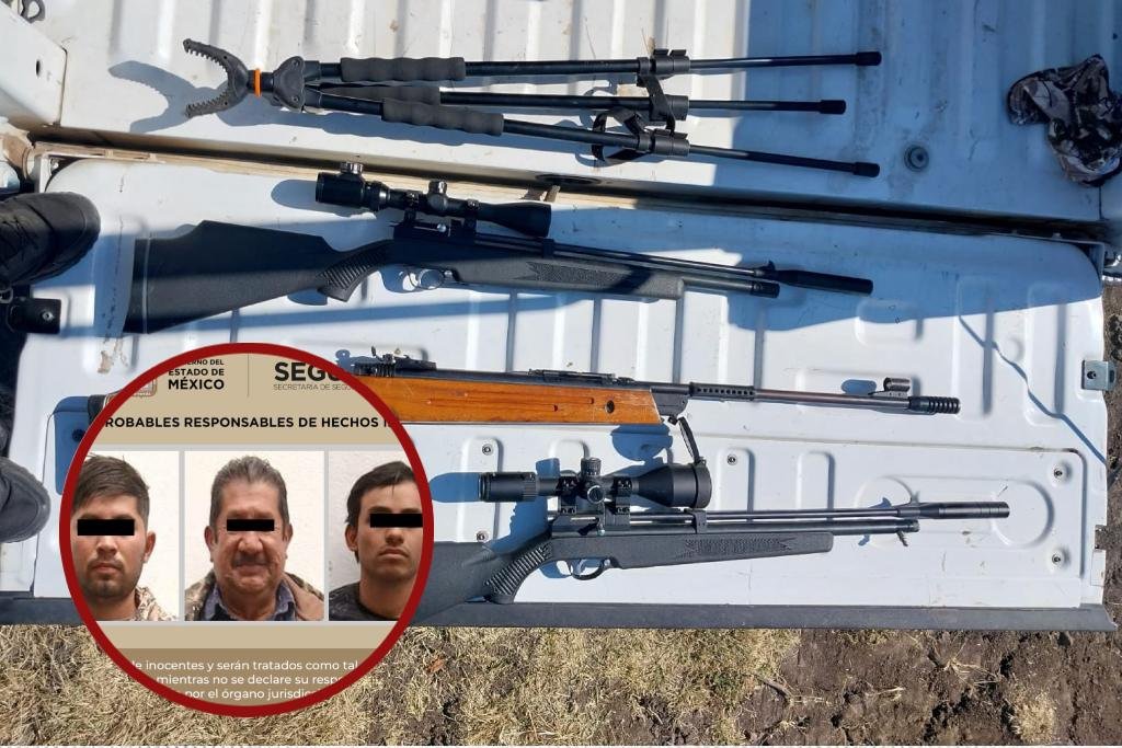 tres hombres armados