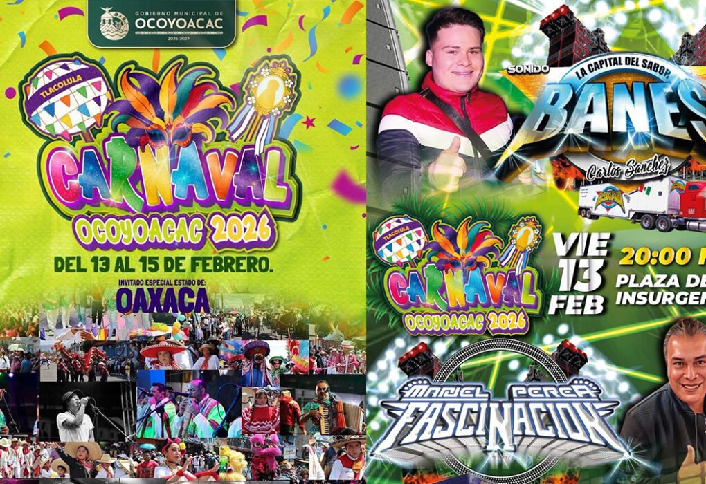 Carnaval Ocoyoacac 2026 inicia con Oaxaca como invitado especial