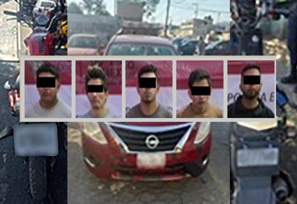 Detienen a cinco presuntos extorsionadores en Ecatepec