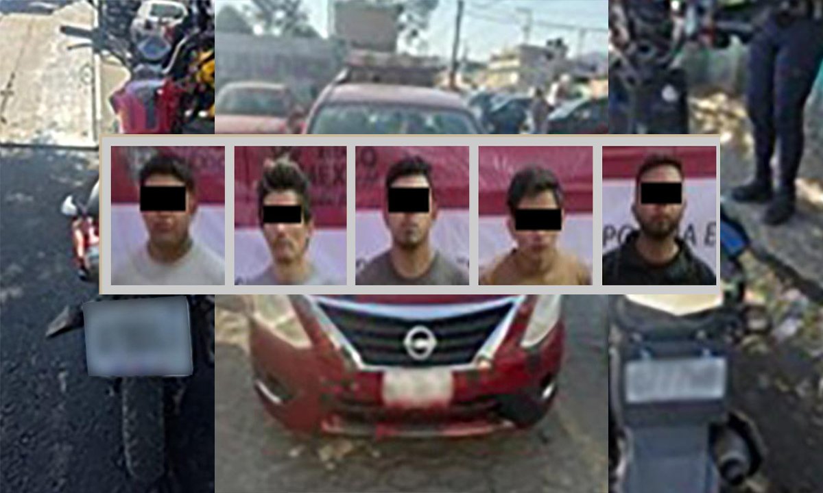 Detienen a cinco presuntos extorsionadores en Ecatepec