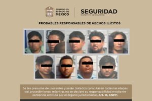 Detienen a nueve en Xonacatlán por extorsión y drogas