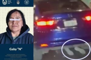 arrastró a motociclista con su auto