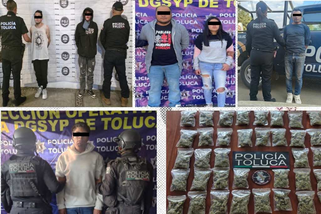 agarran a varios deliencuentes en Toluca
