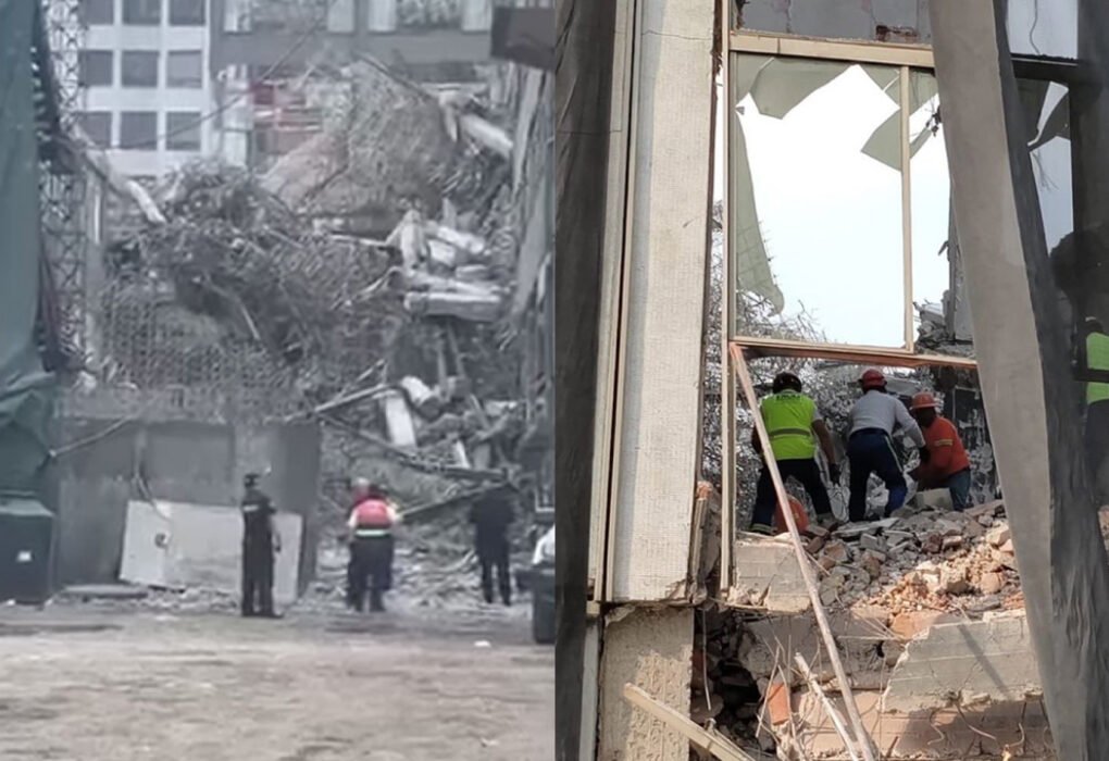 Confirman 1 muerto, 1 herido y 2 atrapados por derrumbe de edificio en CDMX