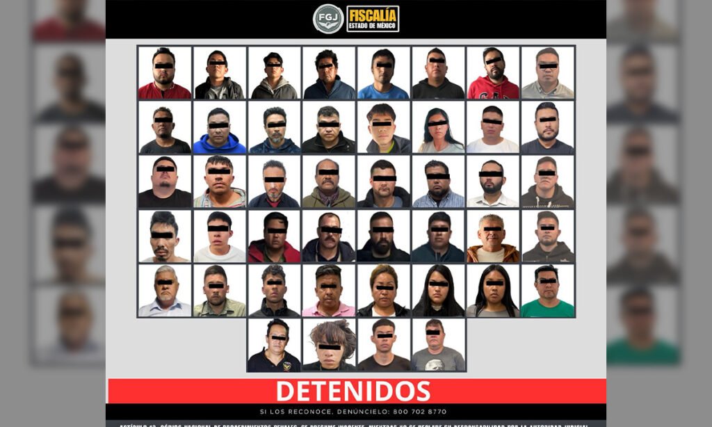 Detienen a 44 personas que simulaban ser agentes de seguridad en Edoméx