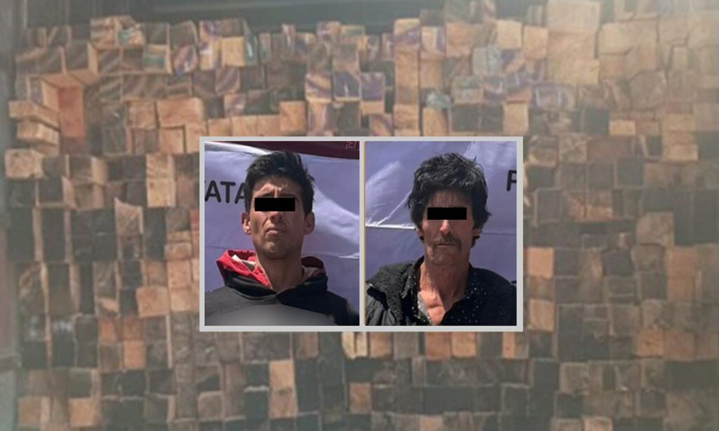 Detienen en Tianguistenco a dos hombres por traslado ilegal de madera