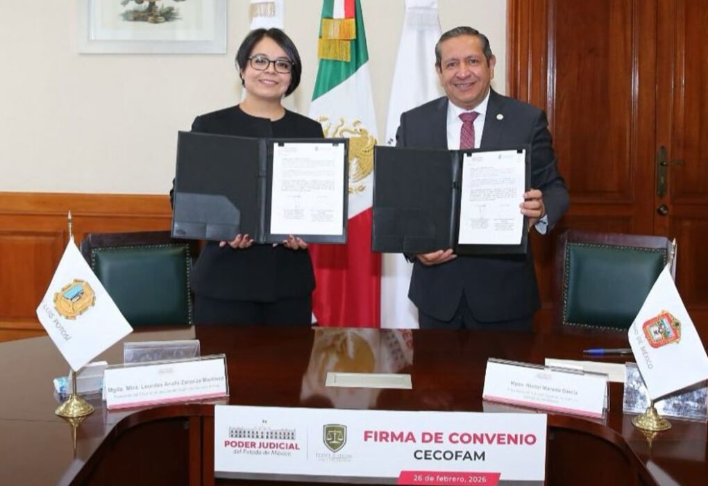 Tribunales de Edomex y San Luis Potosí firman convenio
