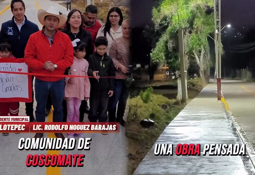 Entrega Rodolfo Noguez rehabilitación de acceso en Coscomate