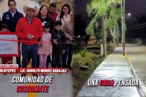 Entrega Rodolfo Noguez rehabilitación de acceso en Coscomate