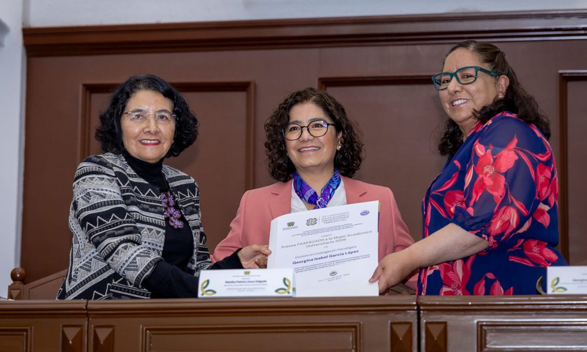 UAEMéx entrega Presea a la Mujer Académica Universitaria 2026