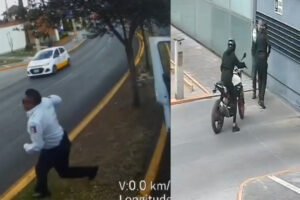 Policía de Metepec intercepta asaltante tras persecución