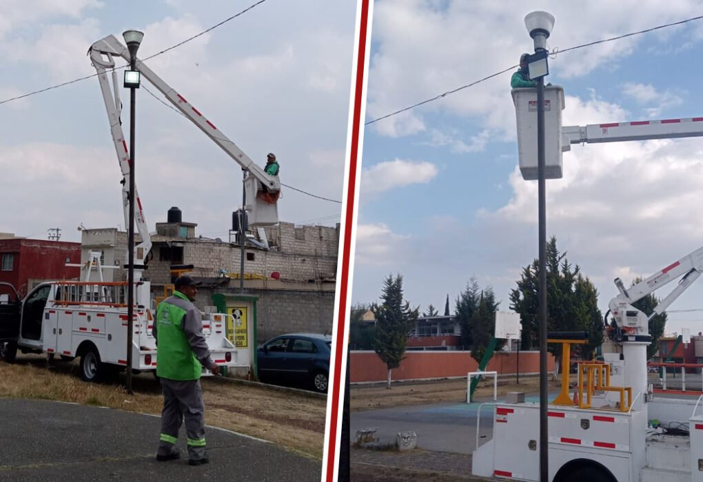 Zinacantepec: Alumbrado recibe mantenimiento en La Loma I
