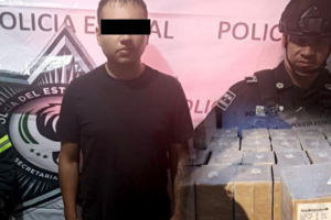 Capturan a conductor con más de 260 kilos de marihuana en Huehuetoca