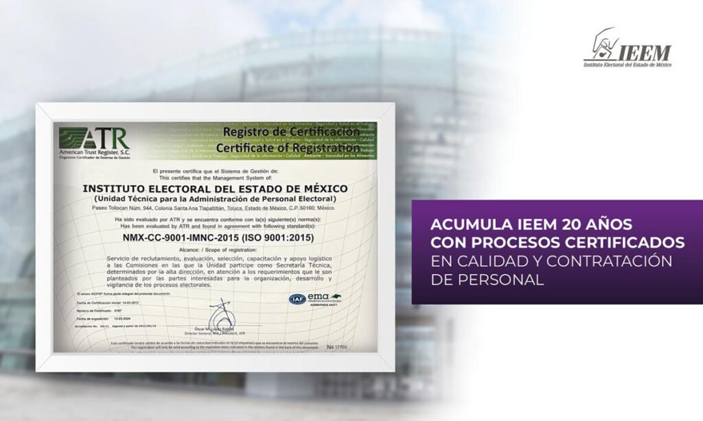 IEEM consolida 20 años de auditorías en personal electoral