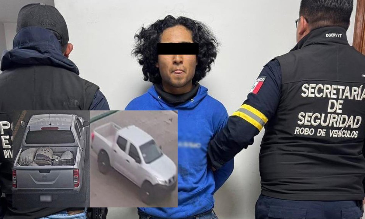 Localizan camioneta robada en operativo con dron en Toluca