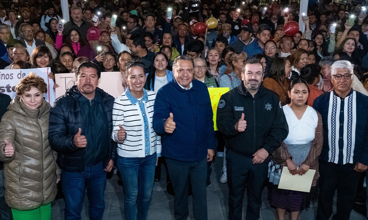 Toluca implementa programa de luminarias en San Andrés Cuexcontitlán