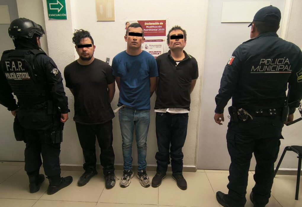 Detienen a tres hombres en Jilotepec tras persecución