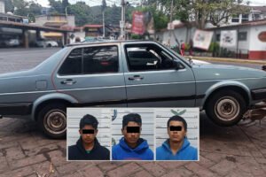 Detienen en Villa de Allende a tres hombres por robo de casetas