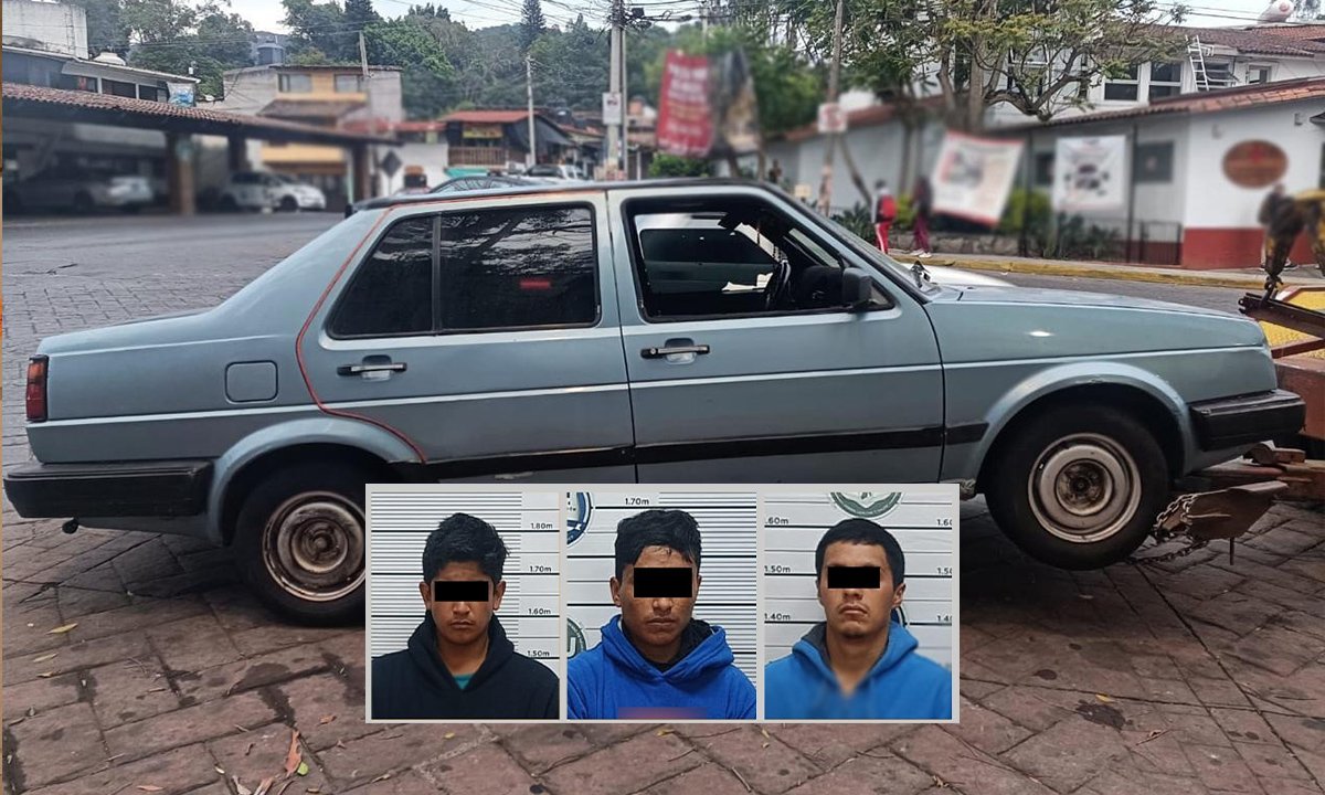 Detienen en Villa de Allende a tres hombres por robo de casetas