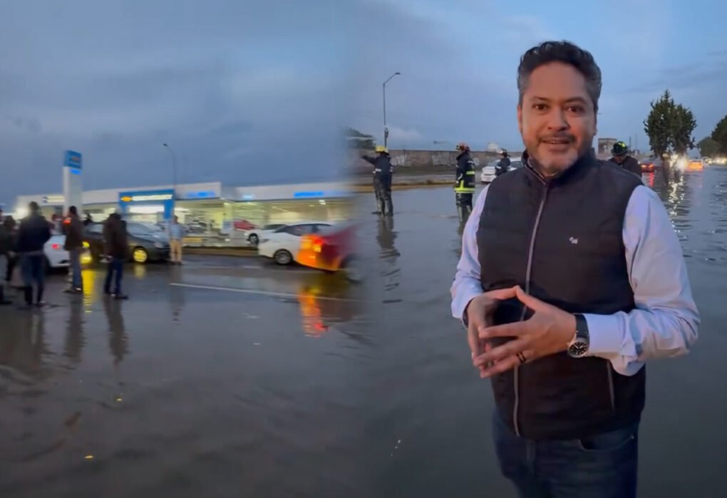Alcalde de Calimaya atiende inundación en San Andrés