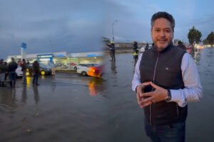Alcalde de Calimaya atiende inundación en San Andrés