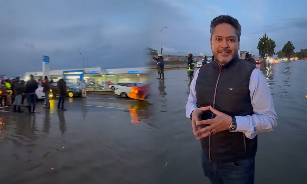 Alcalde de Calimaya atiende inundación en San Andrés