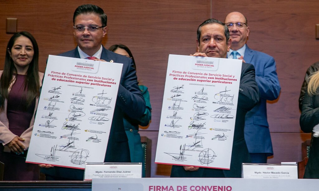 Convenio entre PJEdomex y 19 universidades