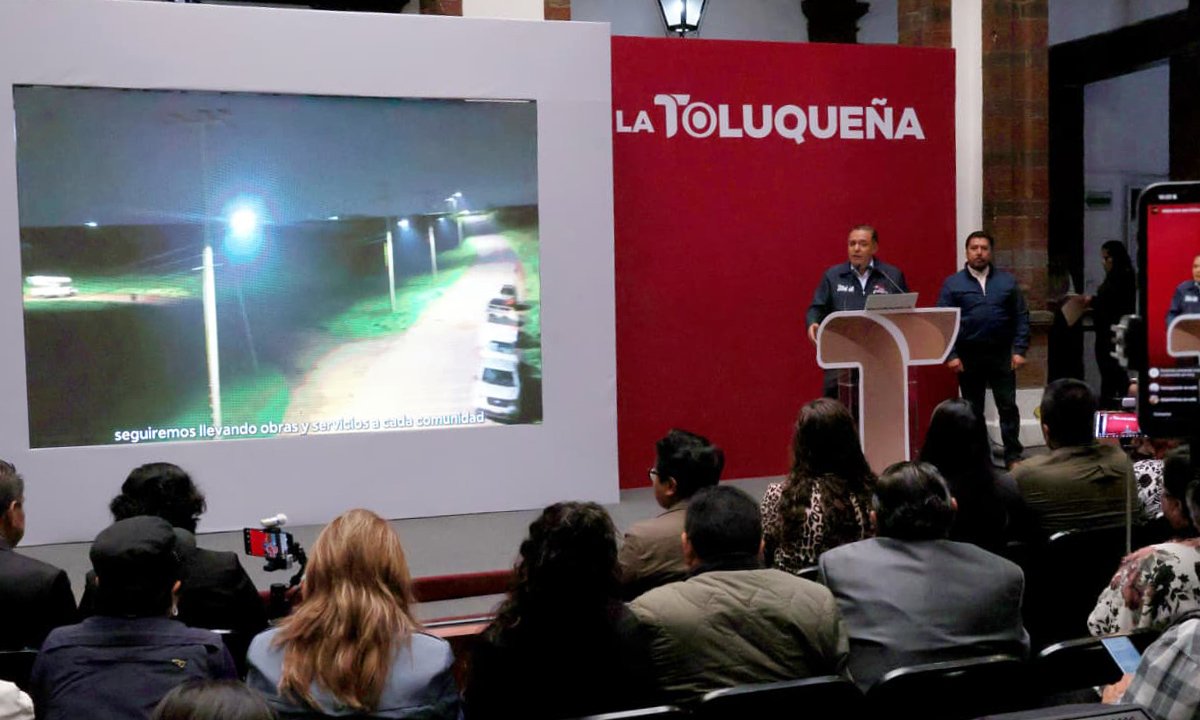 Mejora alumbrado público en zona norte en Toluca