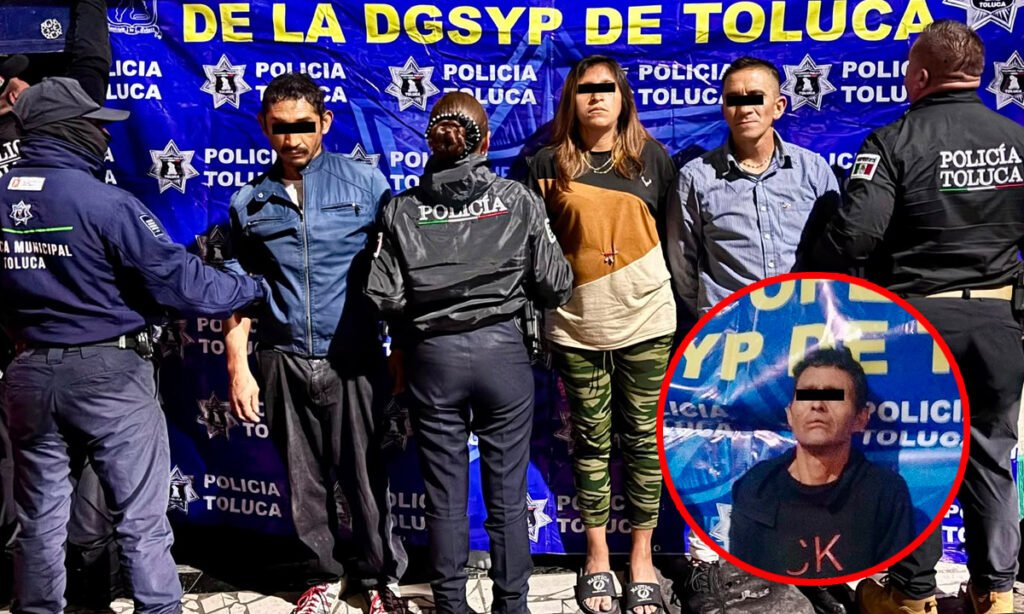 Motorratón atrapado tras robo y carteristas acorralados en Toluca
