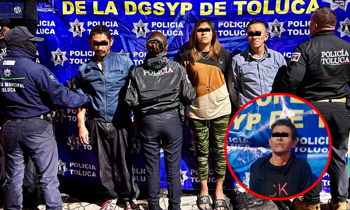Motorratón atrapado tras robo y carteristas acorralados en Toluca