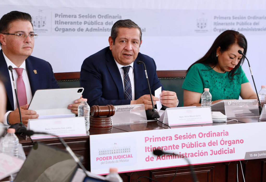 Órgano de Administración Judicial del PJEdomex realiza primera sesión pública