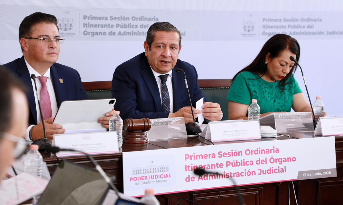 Órgano de Administración Judicial del PJEdomex realiza primera sesión pública
