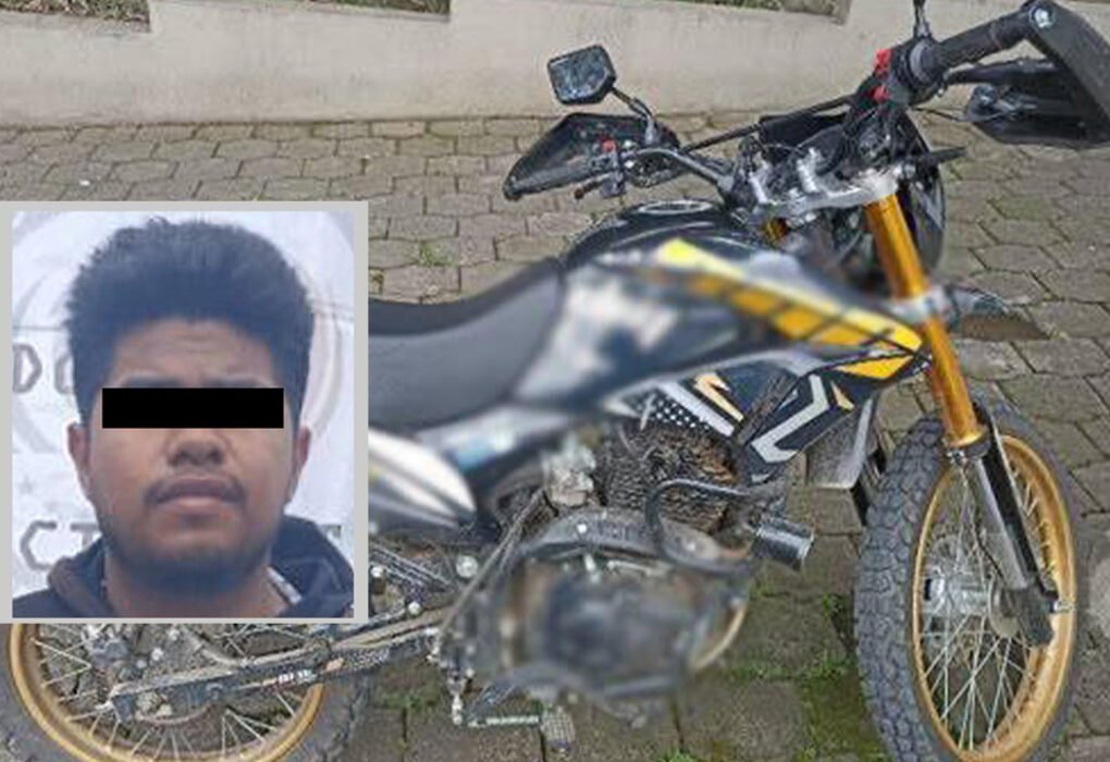 Detienen a motociclista con sustancias ilícitas en Tejupilco