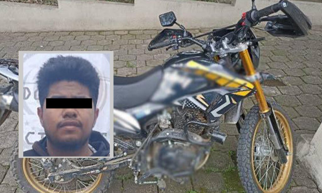 Detienen a motociclista con sustancias ilícitas en Tejupilco